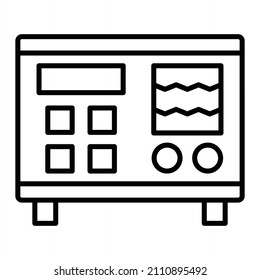 Spectrometer Vector Outline Icon Isolated On White Background
