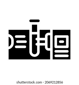 spectrophotometers lab electronic tool glyph icon vector. spectrophotometers lab electronic tool sign. isolated contour symbol black illustration