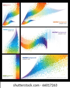 Spectrum abstract background. All elements and textures are individual objects. Vector illustration scale to any size.