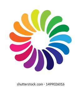 Spectrum abstract circular logo design. Vector illustration 