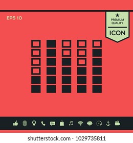 Spectrum analyzer, equalizer icon