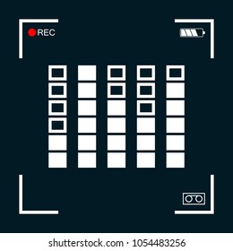 Spectrum analyzer, equalizer icon