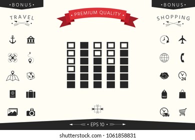 Spectrum analyzer, equalizer icon