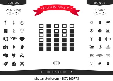 Spectrum analyzer, equalizer icon