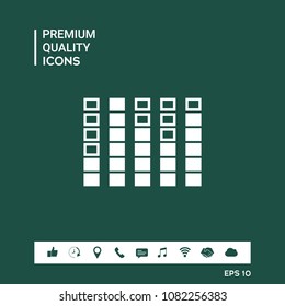 Spectrum analyzer, equalizer icon