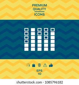 Spectrum analyzer, equalizer icon