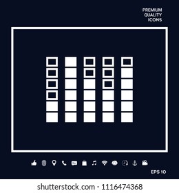 Spectrum analyzer, equalizer icon