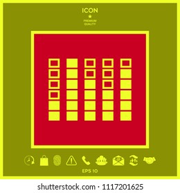 Spectrum analyzer, equalizer icon