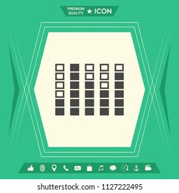 Spectrum analyzer, equalizer icon