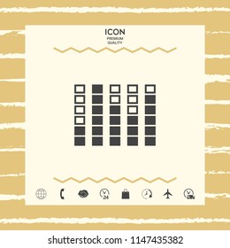 Spectrum analyzer, equalizer icon