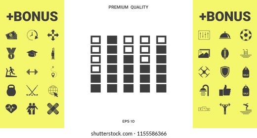 Spectrum analyzer, equalizer icon
