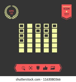 Spectrum analyzer, equalizer icon