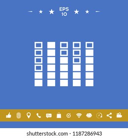 Spectrum analyzer, equalizer icon