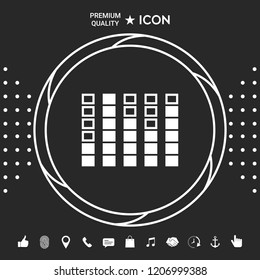 Spectrum analyzer, equalizer icon