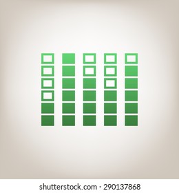 Spectrum analyzer, equalizer icon