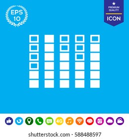 Spectrum analyzer, equalizer icon