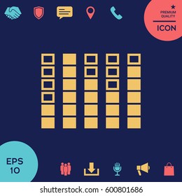 Spectrum analyzer, equalizer icon