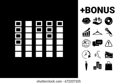 Spectrum analyzer, equalizer icon