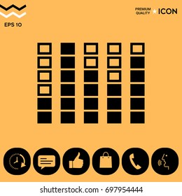 Spectrum analyzer, equalizer icon