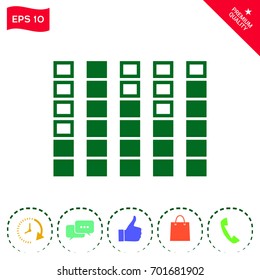Spectrum analyzer, equalizer icon