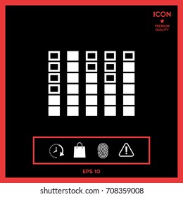 Spectrum analyzer, equalizer icon