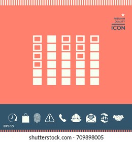 Spectrum analyzer, equalizer icon