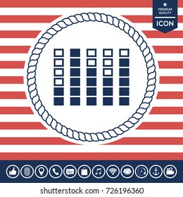 Spectrum analyzer, equalizer icon