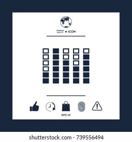 Spectrum analyzer, equalizer icon