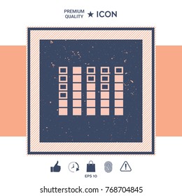 Spectrum analyzer, equalizer icon