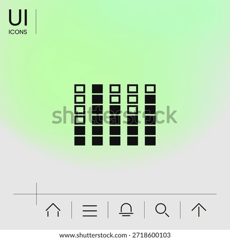 Spectrum analyzer, equalizer icon, elements for your design