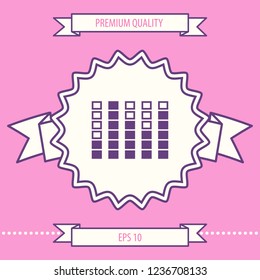 Spectrum analyzer, equalizer icon. Graphic elements for your design