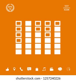 Spectrum analyzer, equalizer icon. Graphic elements for your design