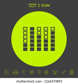Spectrum analyzer, equalizer icon. Graphic elements for your design