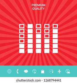 Spectrum analyzer, equalizer icon. Graphic elements for your design