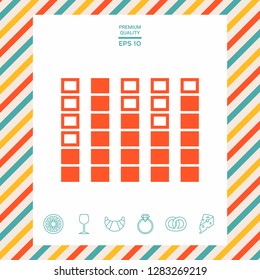 Spectrum analyzer, equalizer icon. Graphic elements for your design