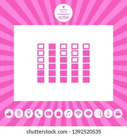 Spectrum analyzer, equalizer icon. Graphic elements for your design