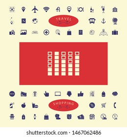 Spectrum analyzer, equalizer icon. Graphic elements for your design