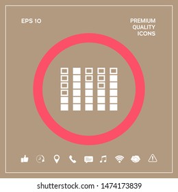 Spectrum analyzer, equalizer icon. Graphic elements for your design