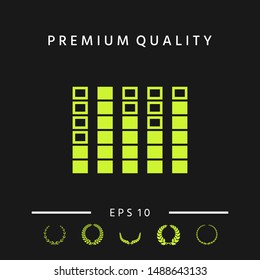 Spectrum analyzer, equalizer icon. Graphic elements for your design