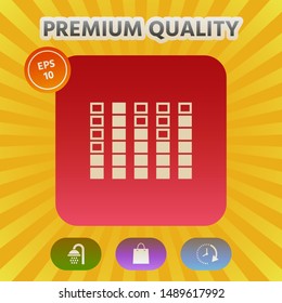 Spectrum analyzer, equalizer icon. Graphic elements for your design
