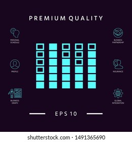 Spectrum analyzer, equalizer icon. Graphic elements for your design