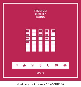Spectrum analyzer, equalizer icon. Graphic elements for your design