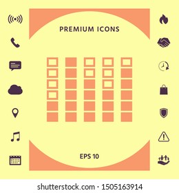 Spectrum analyzer, equalizer icon. Graphic elements for your design