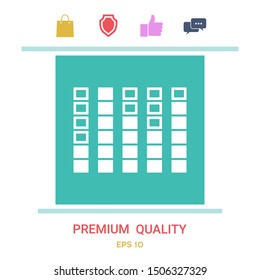 Spectrum analyzer, equalizer icon. Graphic elements for your design