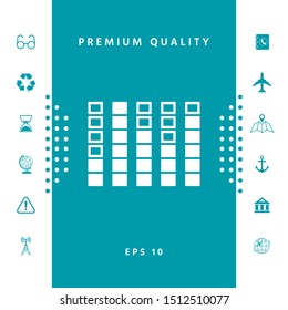 Spectrum analyzer, equalizer icon. Graphic elements for your design