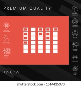 Spectrum analyzer, equalizer icon. Graphic elements for your design