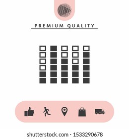 Spectrum analyzer, equalizer icon. Graphic elements for your design