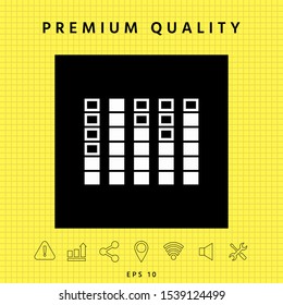 Spectrum analyzer, equalizer icon. Graphic elements for your design