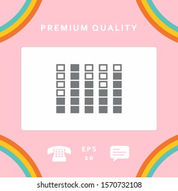 Spectrum analyzer, equalizer icon. Graphic elements for your design