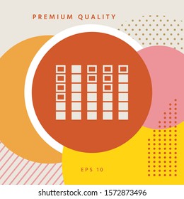 Spectrum analyzer, equalizer icon. Graphic elements for your design